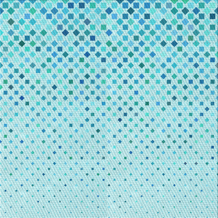 Round Patterned Diamond Blue Rug, pat3382lblu