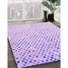 Machine Washable Transitional Purple Rug in a Family Room, wshpat3382pur