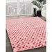 Machine Washable Transitional Light Rose Pink Rug in a Family Room, wshpat3382rd