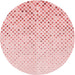 Square Patterned Light Rose Pink Rug, pat3382rd