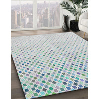 Patterned Water Blue Novelty Rug, pat3382