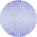 Square Patterned Lavender Blue Rug, pat3383blu