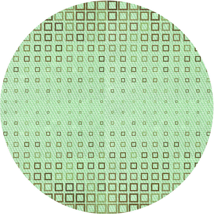 Square Patterned Mint Green Rug, pat3383grn