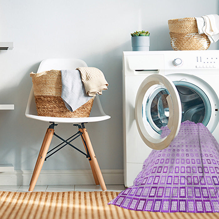 Machine Washable Transitional Purple Rug in a Washing Machine, wshpat3383pur