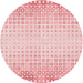 Square Patterned Light Rose Pink Rug, pat3383rd