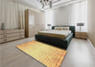 Patterned Orange Rug in a Bedroom, pat3383yw