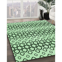 Patterned Mint Green Rug, pat3384grn