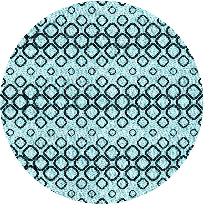 Square Patterned Electric Blue Rug, pat3384lblu