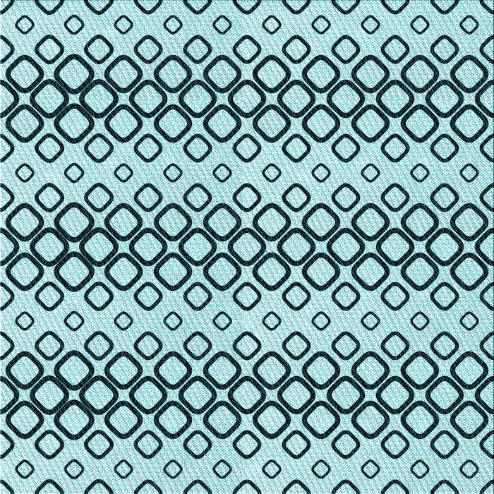 Round Patterned Electric Blue Rug, pat3384lblu