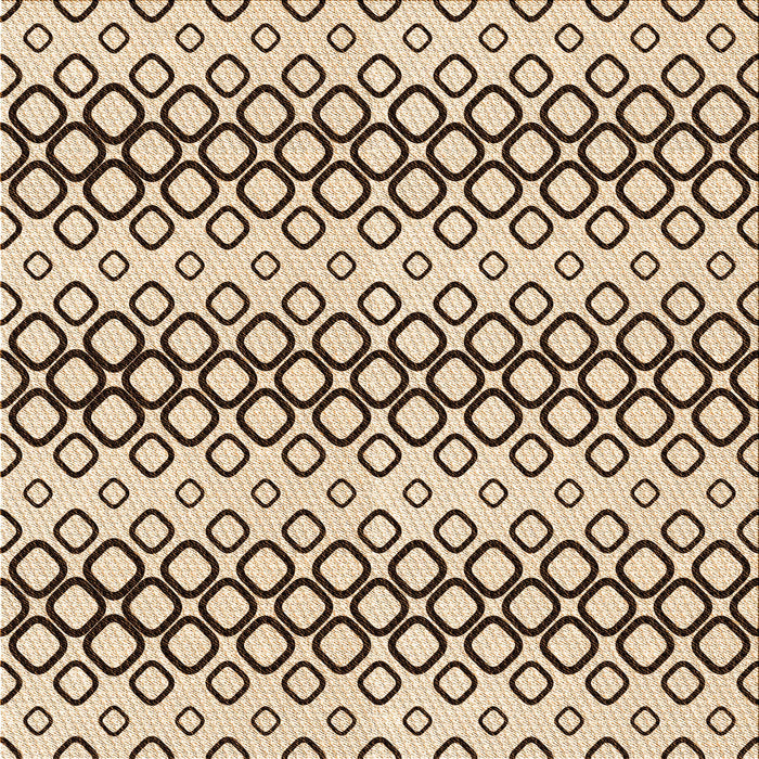 Round Patterned Saddle Brown Rug, pat3384org