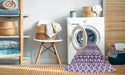 Machine Washable Transitional Bright Grape Purple Rug in a Washing Machine, wshpat3384pur