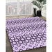 Patterned Bright Grape Purple Rug in Family Room, pat3384pur