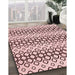 Patterned Light Rose Pink Rug in Family Room, pat3384rd