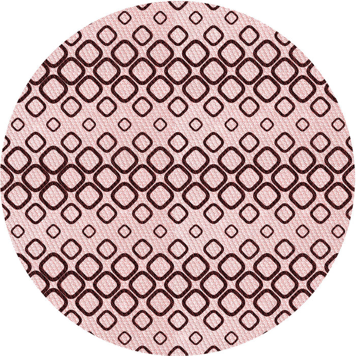 Square Patterned Light Rose Pink Rug, pat3384rd