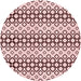 Square Patterned Light Rose Pink Rug, pat3384rd