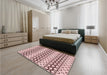 Patterned Light Rose Pink Rug in a Bedroom, pat3384rd