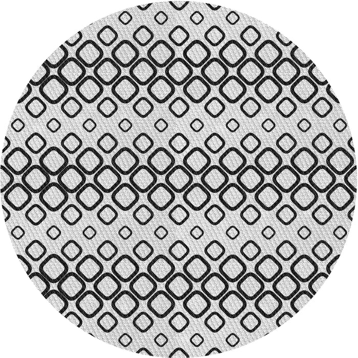 Square Machine Washable Transitional White Smoke Rug, wshpat3384