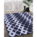 Patterned Night Blue Rug in Family Room, pat3385blu