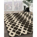 Machine Washable Transitional Midnight Gray Rug in a Family Room, wshpat3385brn