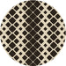 Square Patterned Midnight Gray Rug, pat3385brn