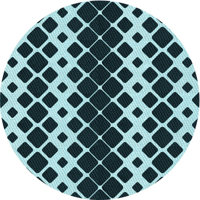 Square Patterned Blue Rug, pat3385lblu