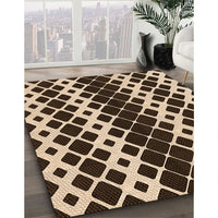 Patterned Black Brown Rug, pat3385org