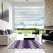 Square Patterned Mauve Purple Rug in a Living Room, pat3385pur