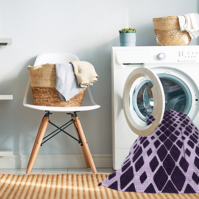 Machine Washable Transitional Mauve Purple Rug in a Washing Machine, wshpat3385pur
