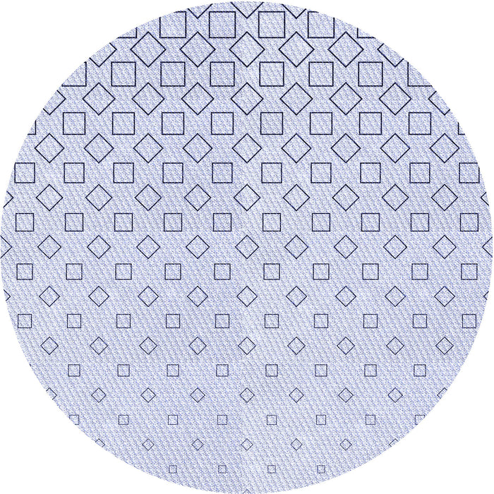 Square Patterned Denim Blue Rug, pat3386blu