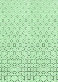 Machine Washable Transitional Mint Green Rug, wshpat3386grn