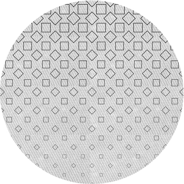 Square Patterned Platinum Gray Rug, pat3386gry