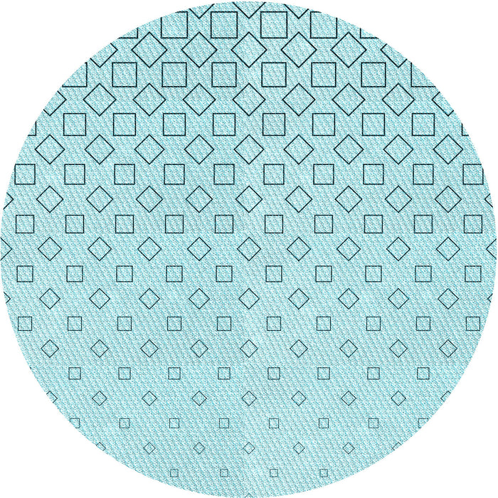 Square Patterned Electric Blue Rug, pat3386lblu