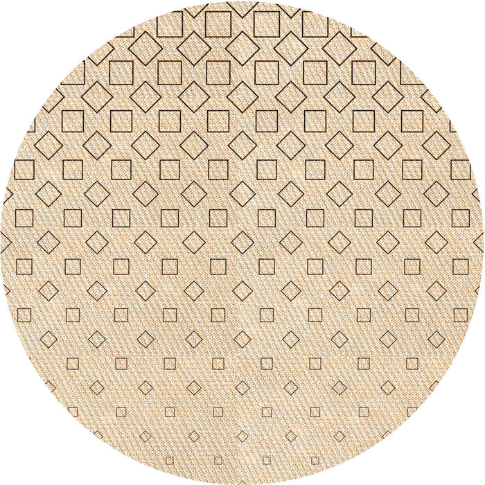 Square Patterned Moccasin Beige Rug, pat3386org