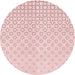 Square Machine Washable Transitional Light Coral Pink Rug in a Living Room, wshpat3386rd