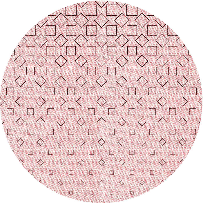 Square Patterned Light Coral Pink Rug, pat3386rd