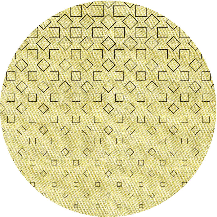 Square Patterned Yellow Rug, pat3386yw