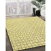 Patterned Yellow Rug in Family Room, pat3386yw