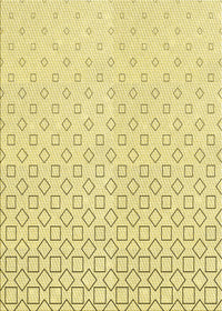 Machine Washable Transitional Yellow Rug, wshpat3386yw