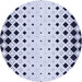 Square Patterned Lavender Blue Rug, pat3387blu