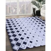 Patterned Lavender Blue Rug, pat3387blu