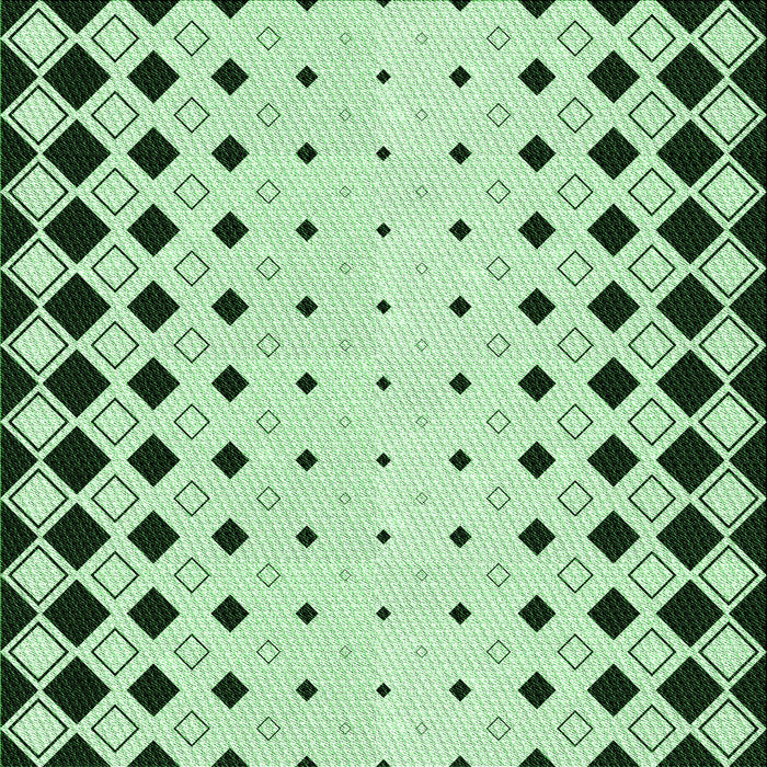 Round Machine Washable Transitional Mint Green Rug, wshpat3387grn