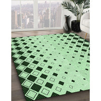 Patterned Mint Green Rug, pat3387grn