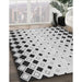 Patterned Platinum Gray Rug in Family Room, pat3387gry