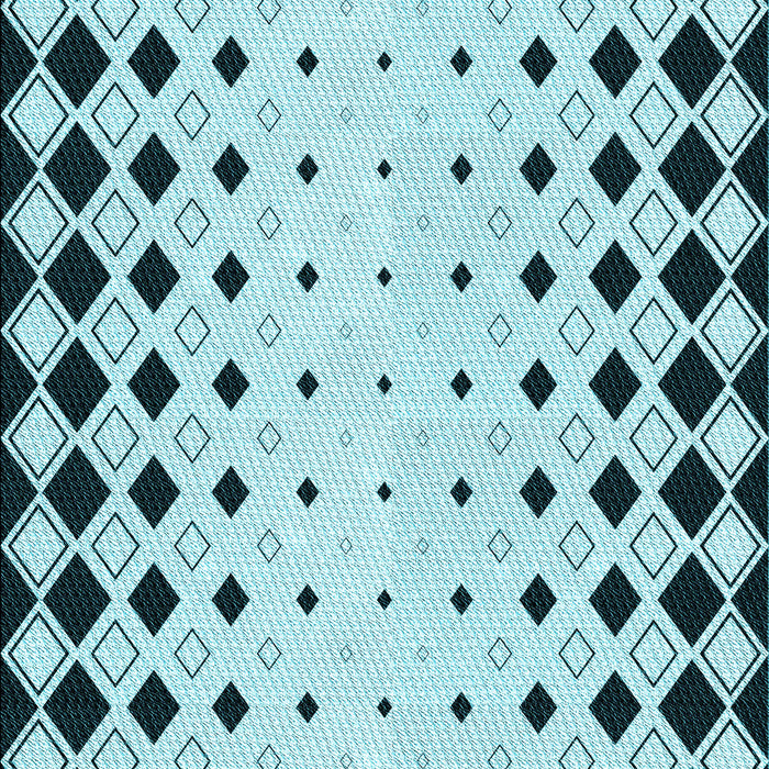 Patterned Aquamarine Stone Green Rug, pat3387lblu
