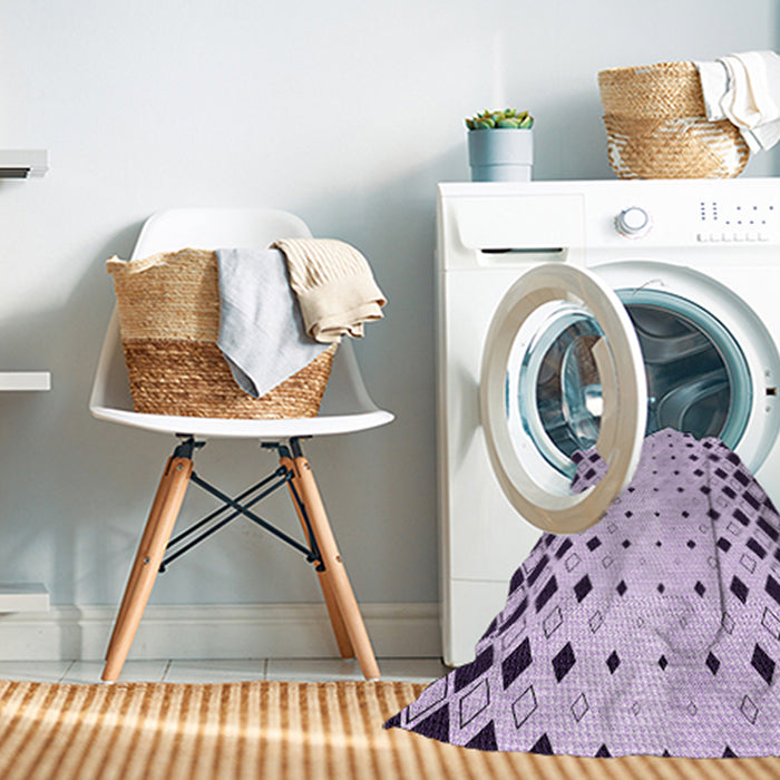 Machine Washable Transitional Purple Violet Purple Rug in a Washing Machine, wshpat3387pur