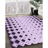 Patterned Purple Violet Purple Rug, pat3387pur