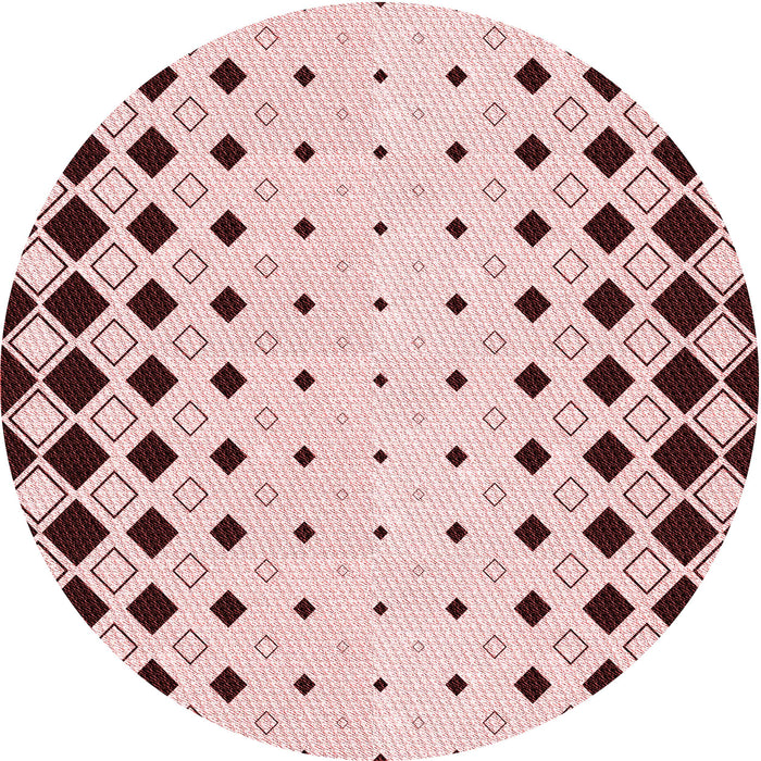 Square Patterned Light Rose Pink Rug, pat3387rd