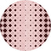 Square Patterned Light Rose Pink Rug, pat3387rd