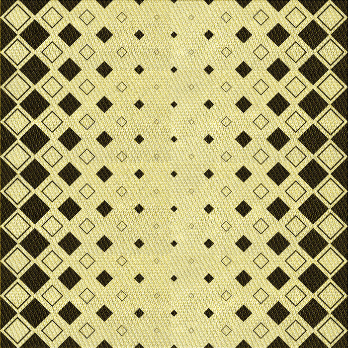 Round Machine Washable Transitional Mustard Yellow Rug, wshpat3387yw