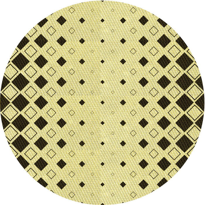 Square Patterned Mustard Yellow Rug, pat3387yw
